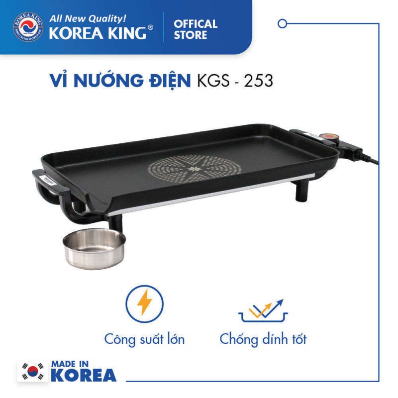 Vỉ Nướng Điện Korea King 1050W KGS-253