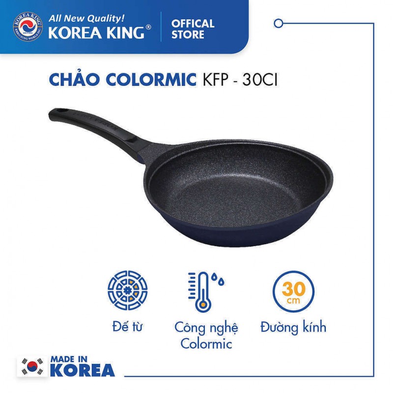 Chảo Chống Dính Colormic Korea King 30cm KFP-30CI