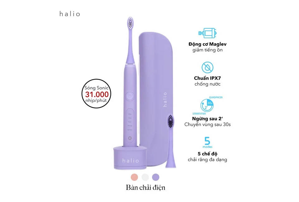 Thông số kỹ thuật của máy rửa mặt Halio Facial Cleansing & Massaging Device